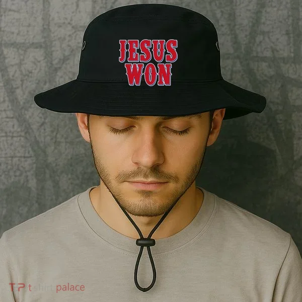 Jesus Won Texas Baseball Fan Bucket Hat