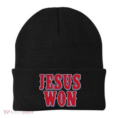 Jesus Won Texas Baseball Fan Beanie