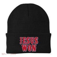 Jesus Won Texas Baseball Fan Beanie thumb 0