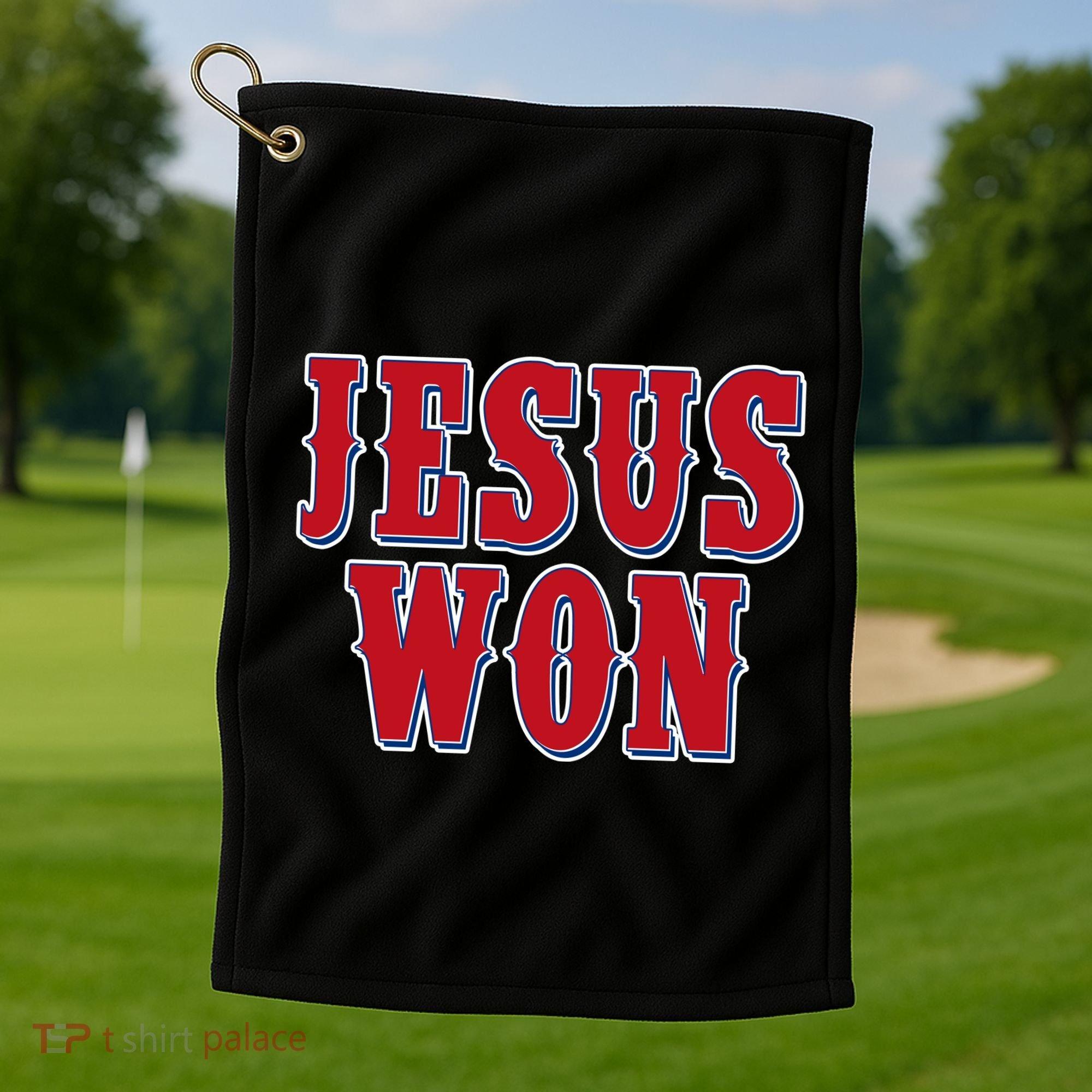 Jesus Won Texas Baseball Fan Golf Towel