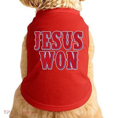 Jesus Won Texas Baseball Fan Doggie Tank