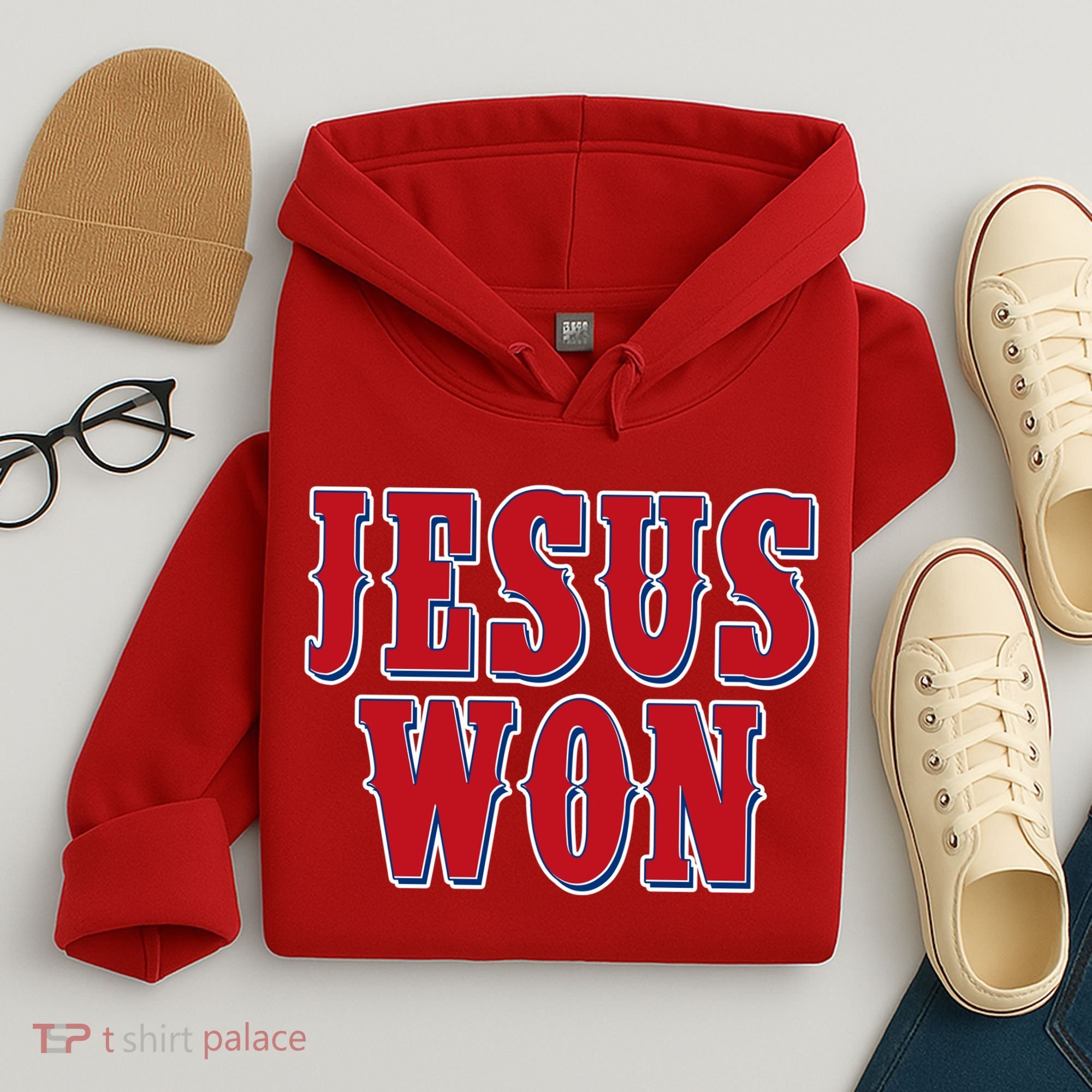 Jesus Won Texas Baseball Fan Hoodie