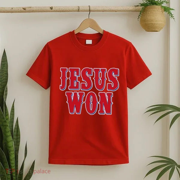 Jesus Won Texas Baseball Fan T-Shirt