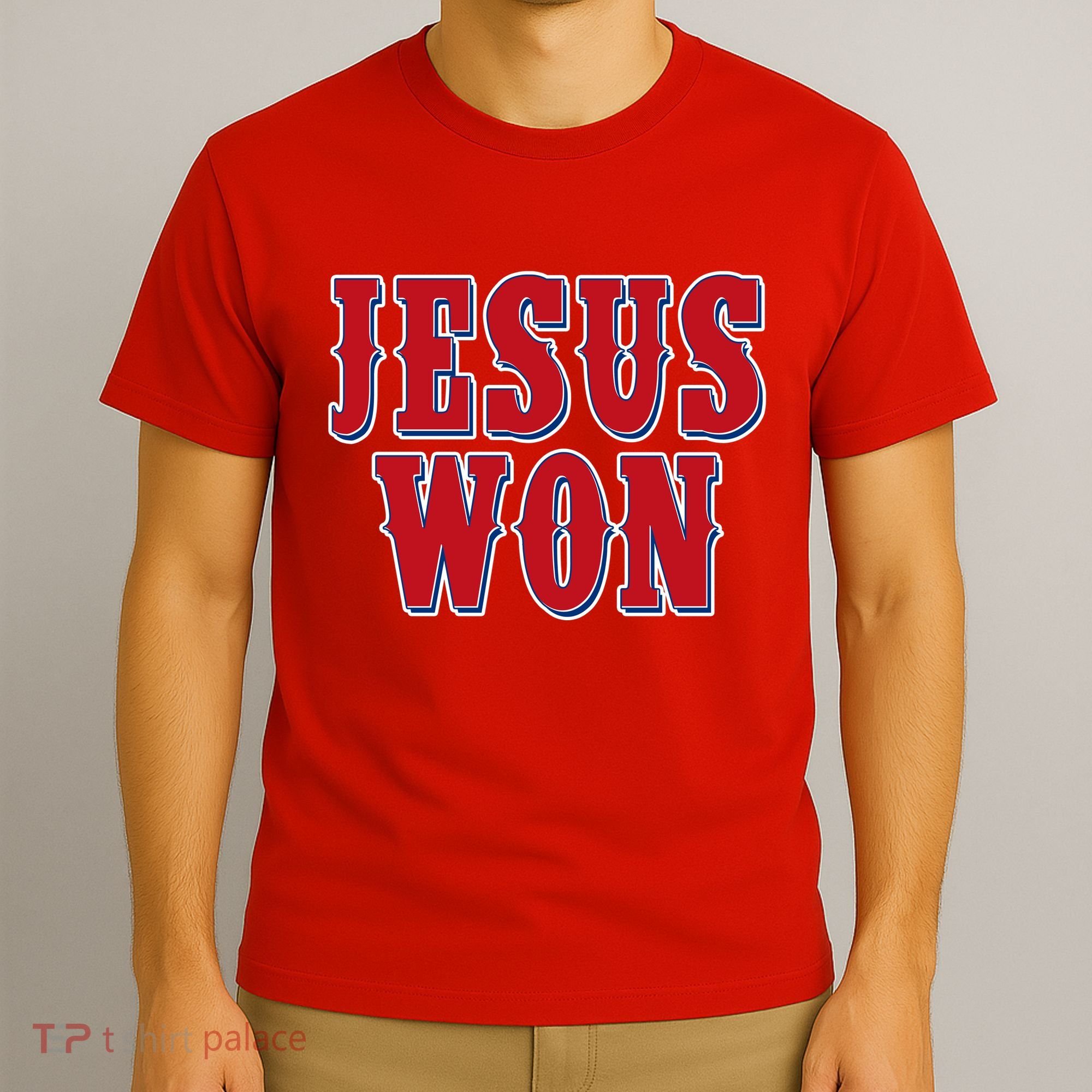 Jesus Won Texas Baseball Fan T-Shirt