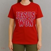 Jesus Won Texas Baseball Fan T-Shirt thumb 4
