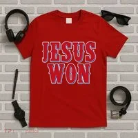 Jesus Won Texas Baseball Fan T-Shirt thumb 5