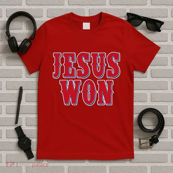Jesus Won Texas Baseball Fan T-Shirt