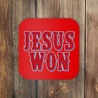 Jesus Won Texas Baseball Fan Coaster thumb 0