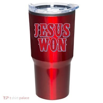 Jesus Won Texas Baseball Fan Tumbler