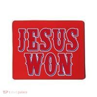 Jesus Won Texas Baseball Fan Mousepad thumb 0