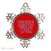 Jesus Won Texas Baseball Fan Ornament thumb 0