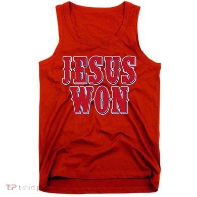 Jesus Won Texas Baseball Fan Tank Top