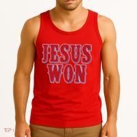 Jesus Won Texas Baseball Fan Tank Top thumb 3