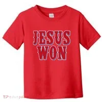 Jesus Won Texas Baseball Fan Toddler T-Shirt thumb 0