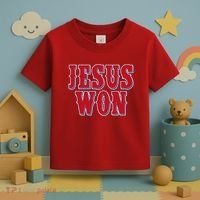 Jesus Won Texas Baseball Fan Toddler T-Shirt thumb 3