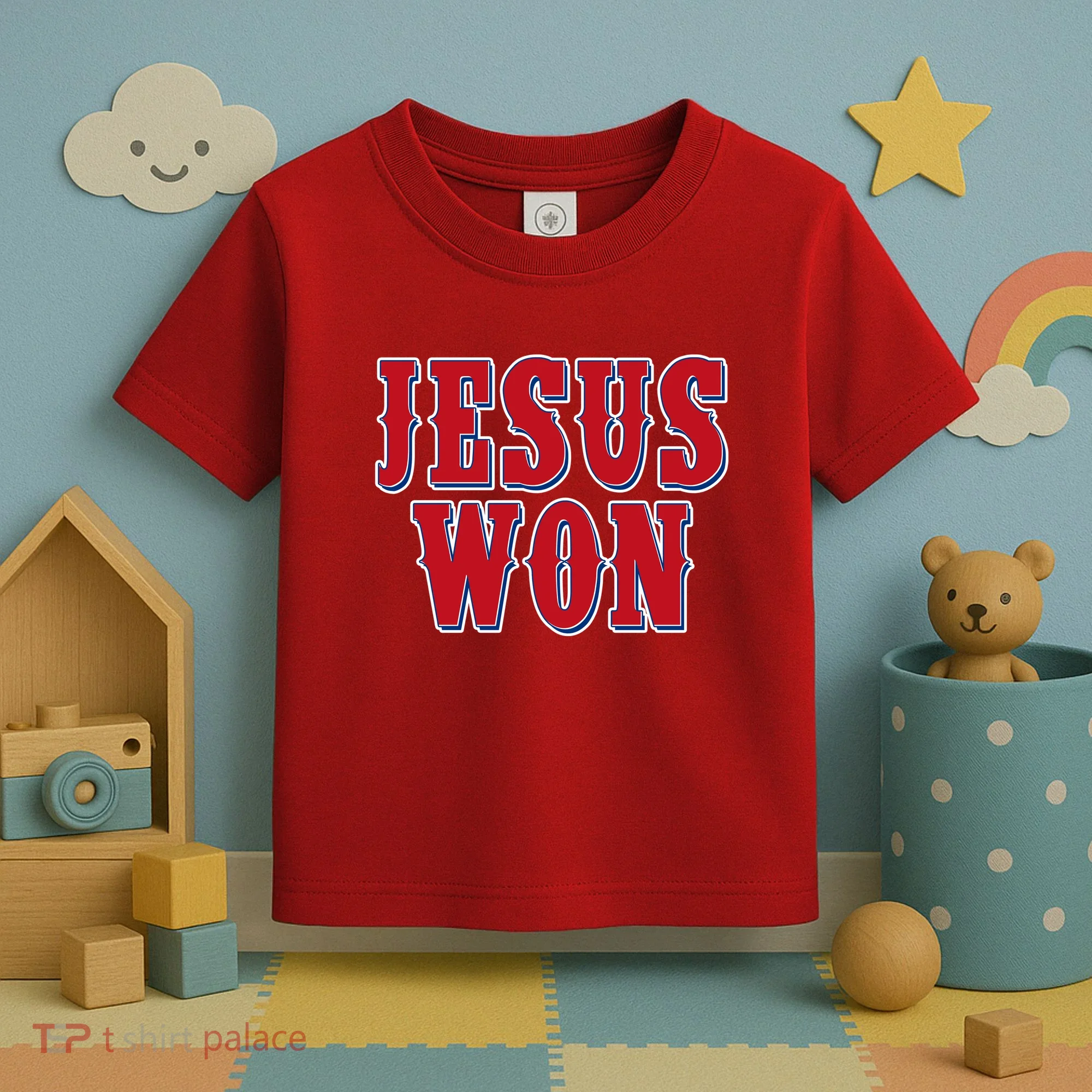 Jesus Won Texas Baseball Fan Toddler T-Shirt