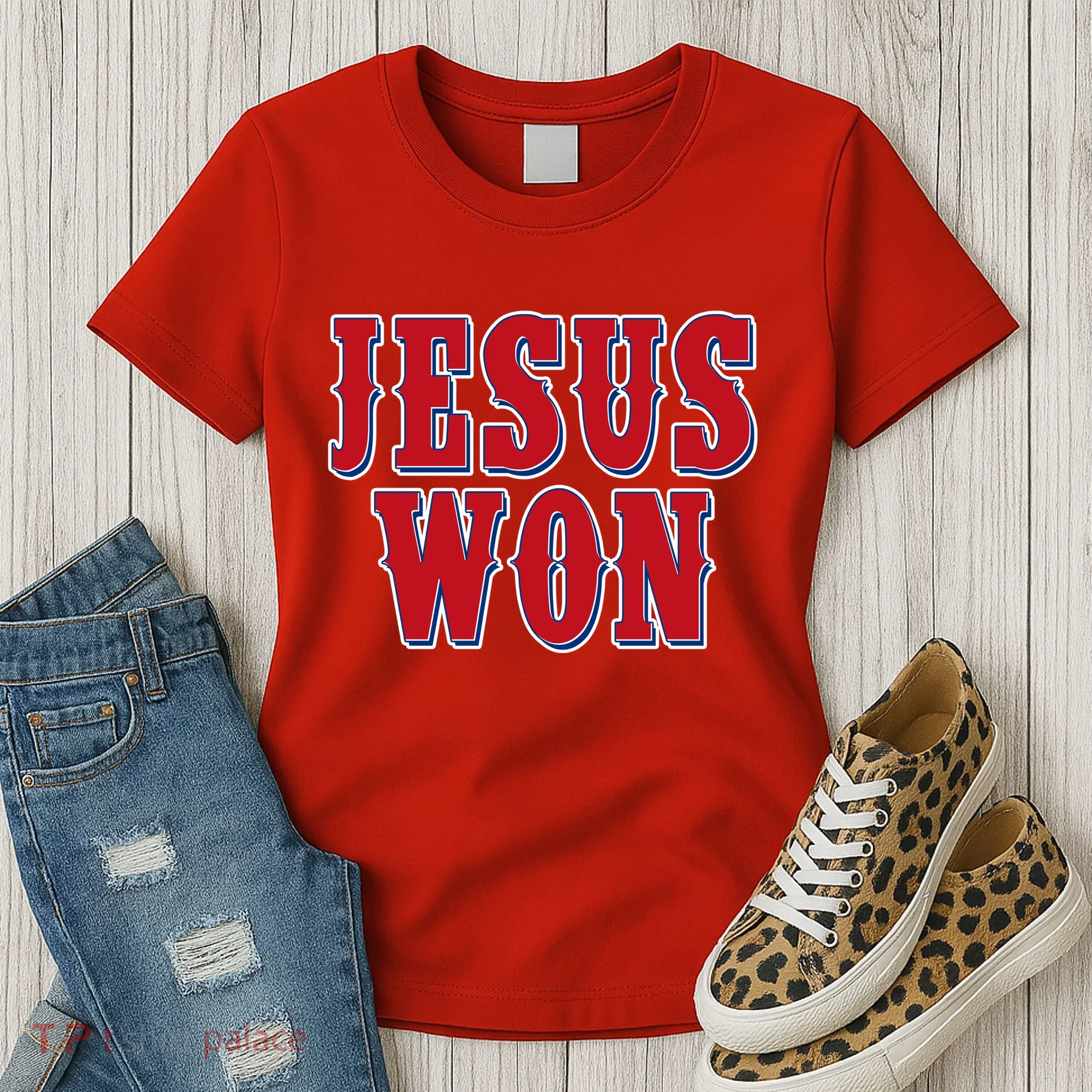 Jesus Won Texas Baseball Fan Women's T-Shirt