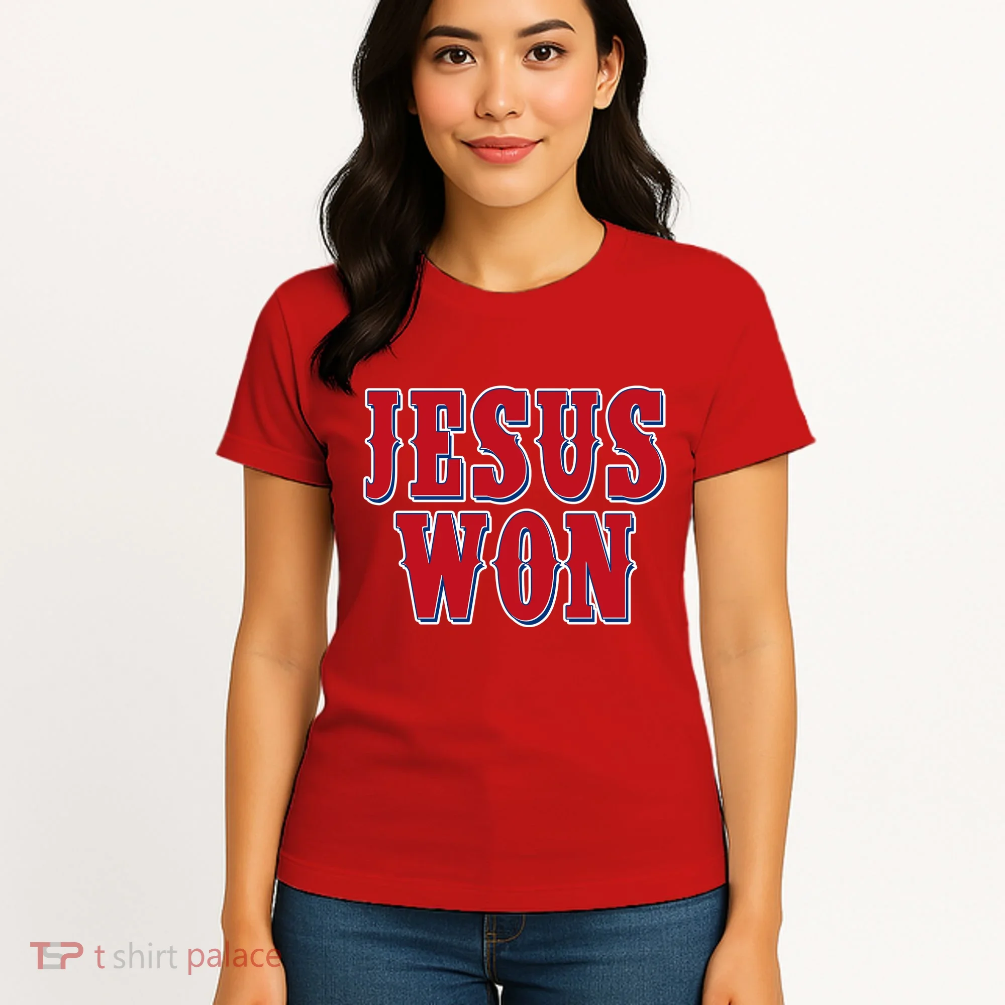 Jesus Won Texas Baseball Fan Women's T-Shirt