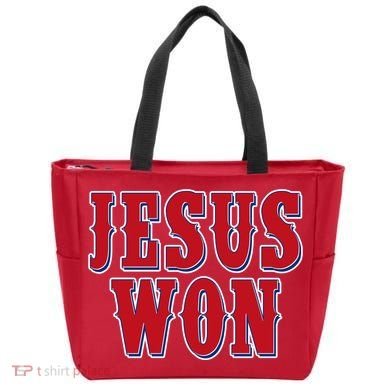 Jesus Won Texas Baseball Fan Tote Bag