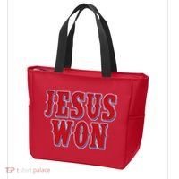 Jesus Won Texas Baseball Fan Tote Bag thumb 3