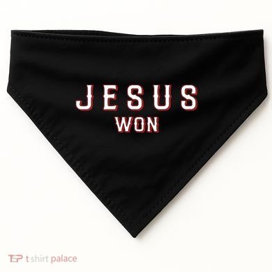 Jesus Won Texas USA-Made Doggie Bandana