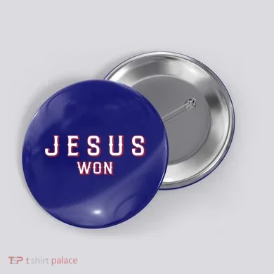 Jesus Won Texas Button
