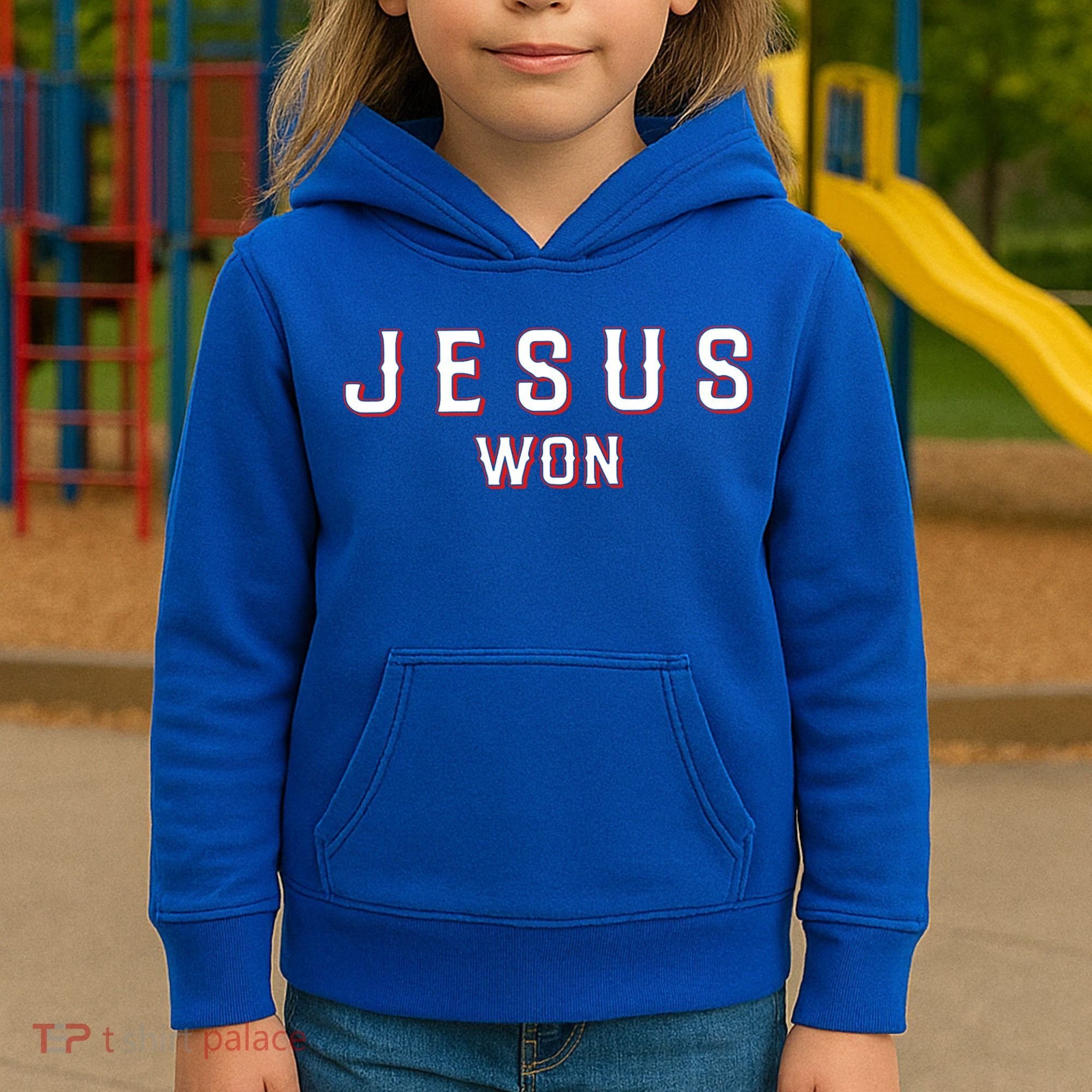 Jesus Won Texas Kids Hoodie