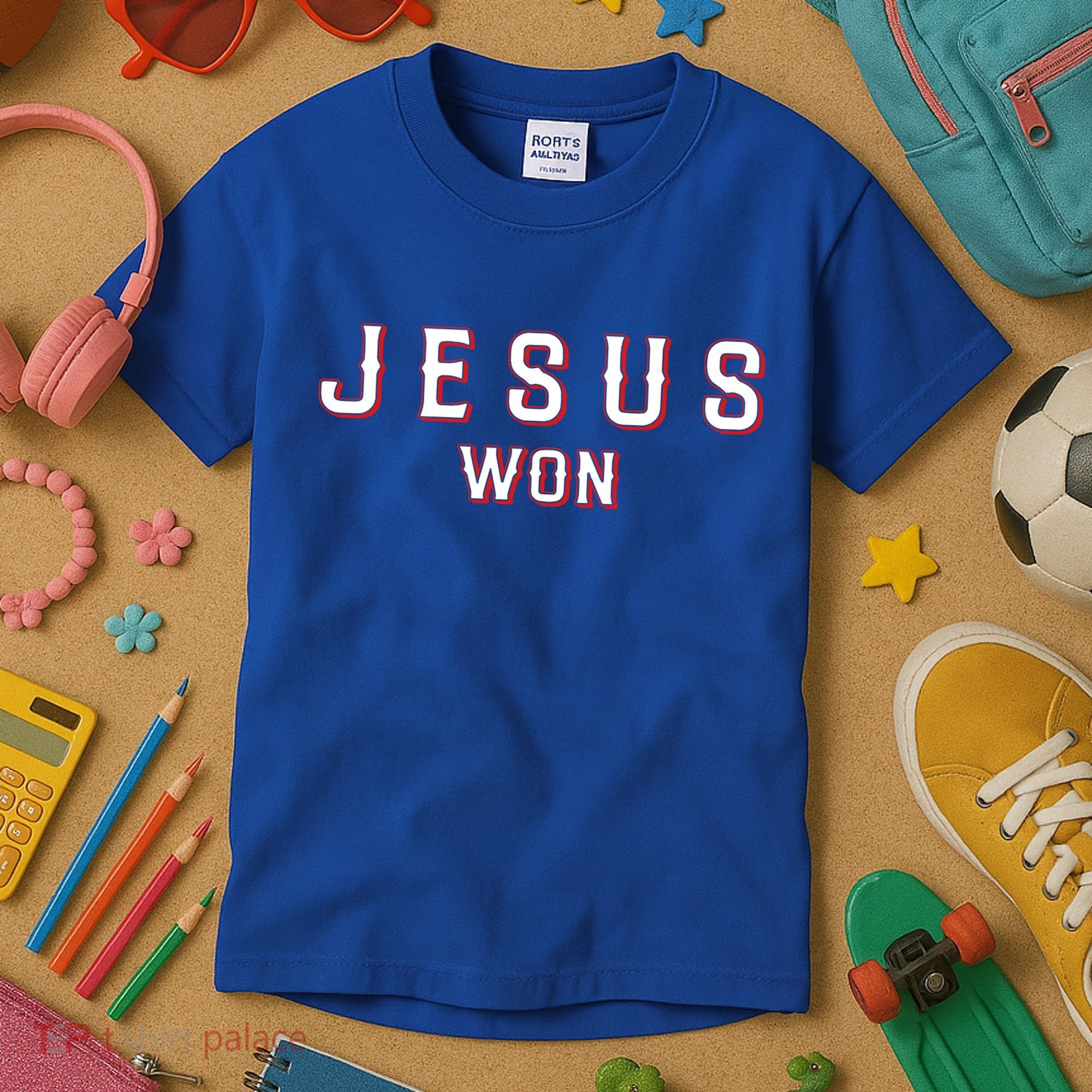 Jesus Won Texas Kids T-Shirt