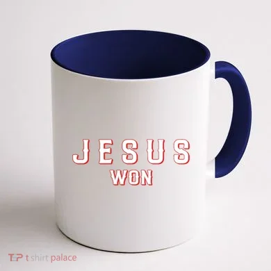 Jesus Won Texas Coffee Mug back