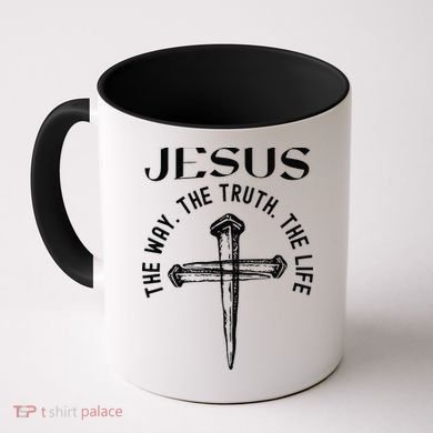 Jesus Way Truth Life Crucified Coffee Mug