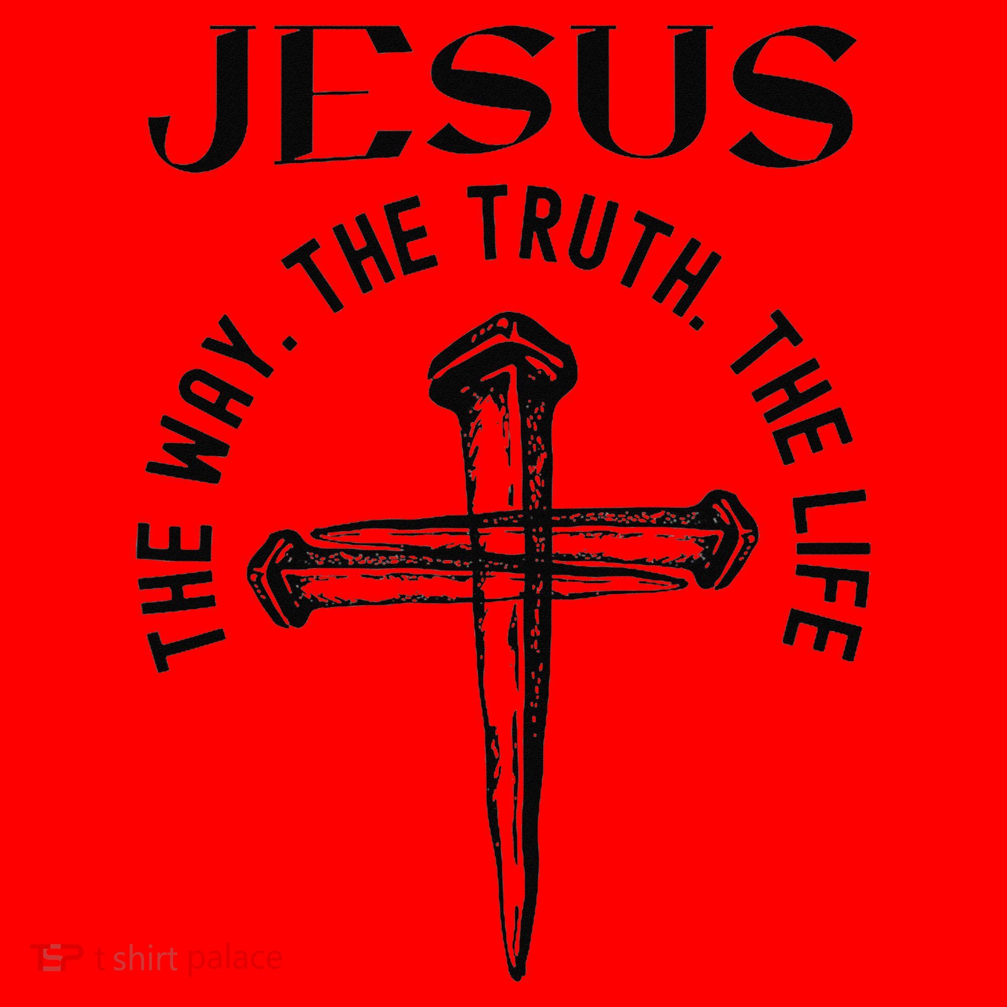 Jesus Way Truth Life Crucified Santa Hat