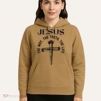 Jesus Way Truth Life Crucified Hoodie thumb 5