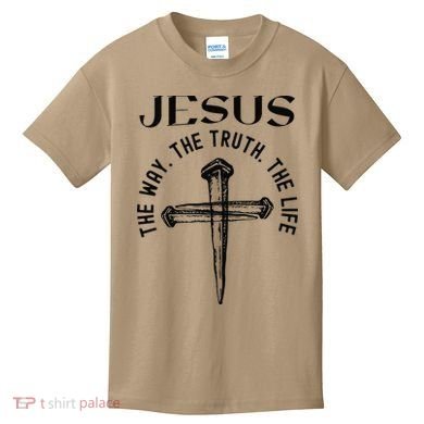 Jesus Way Truth Life Crucified Kids T-Shirt