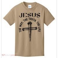 Jesus Way Truth Life Crucified Kids T-Shirt thumb 0