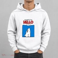 Just Wanted To Say Hello Funny Shark Hoodie thumb 0