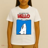 Just Wanted To Say Hello Funny Shark T-Shirt thumb 4