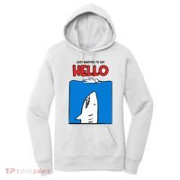 Just Wanted To Say Hello Funny Shark Women's Hoodie thumb 0