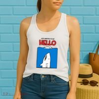 Just Wanted To Say Hello Funny Shark Women's Tank Top thumb 2