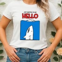 Just Wanted To Say Hello Funny Shark Women's T-Shirt thumb 2