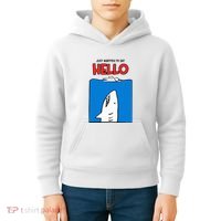 Just Wanted To Say Hello Funny Shark Kids Hoodie thumb 4
