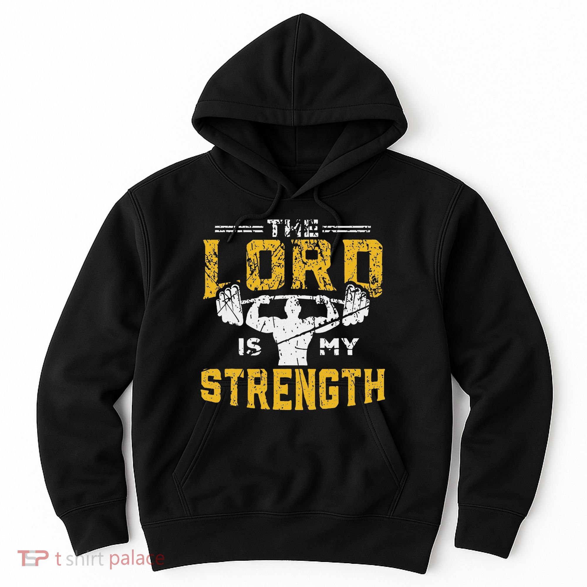 Jesus Workout The Lord Is My Strength Christian Gym Hoodie