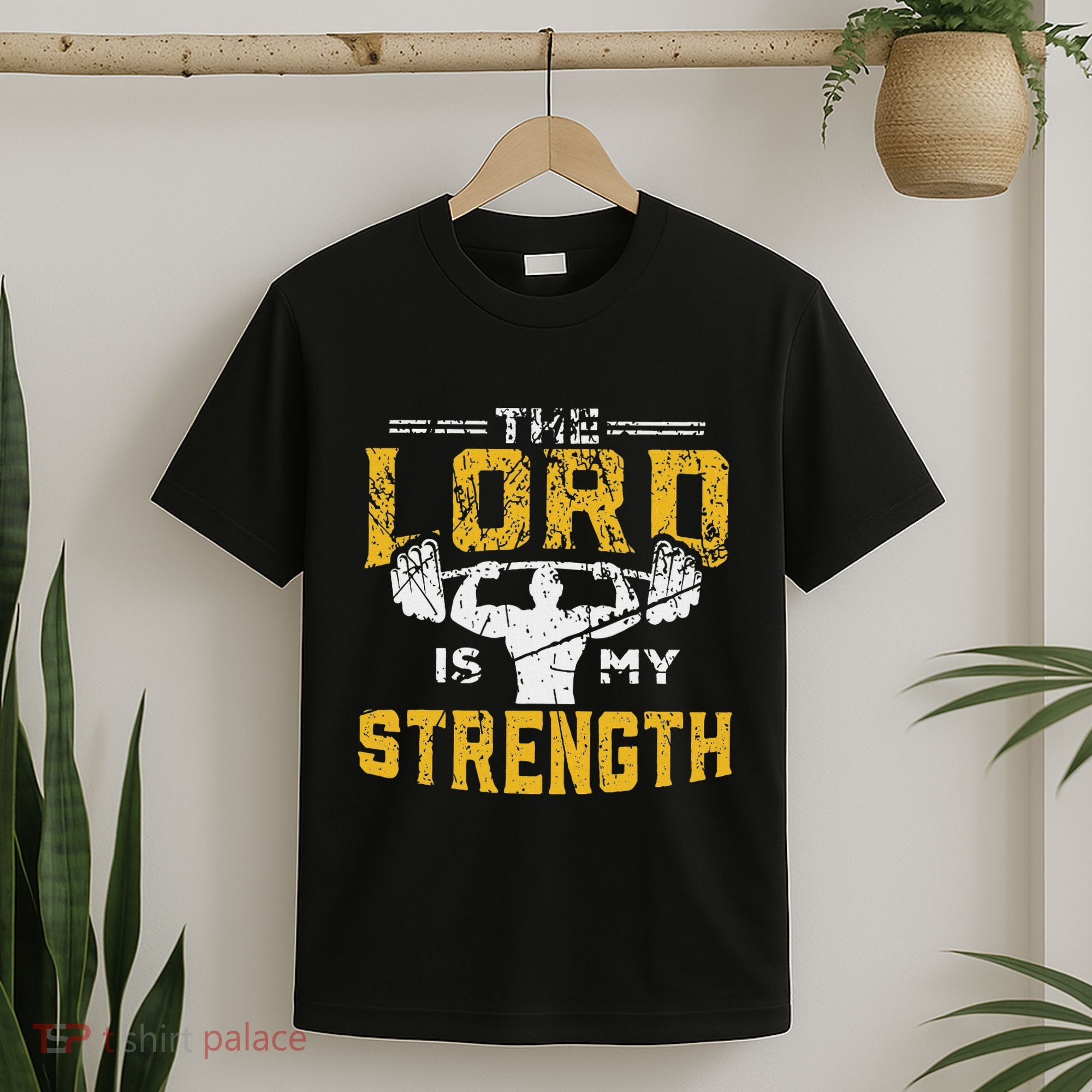 Jesus Workout The Lord Is My Strength Christian Gym T-Shirt