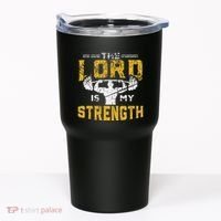 Jesus Workout The Lord Is My Strength Christian Gym Tumbler thumb 0