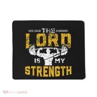Jesus Workout The Lord Is My Strength Christian Gym Mousepad thumb 0