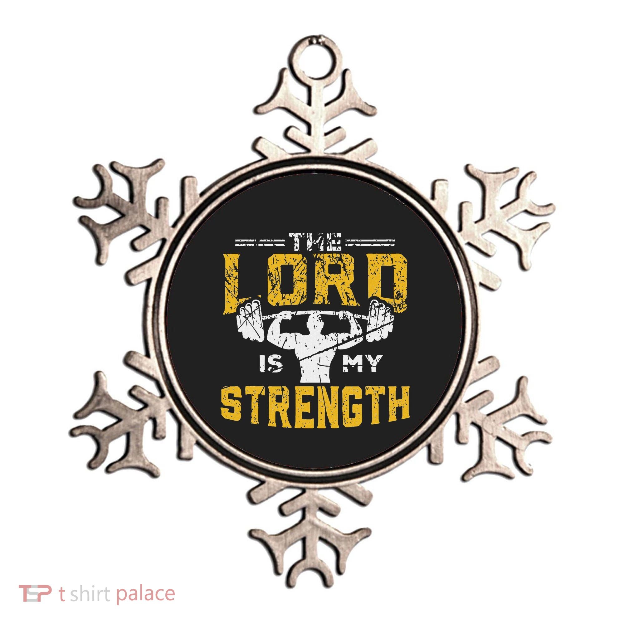 Jesus Workout The Lord Is My Strength Christian Gym Ornament