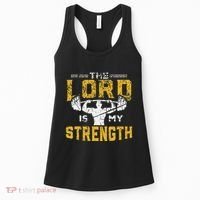 Jesus Workout The Lord Is My Strength Christian Gym Women's Tank Top thumb 0