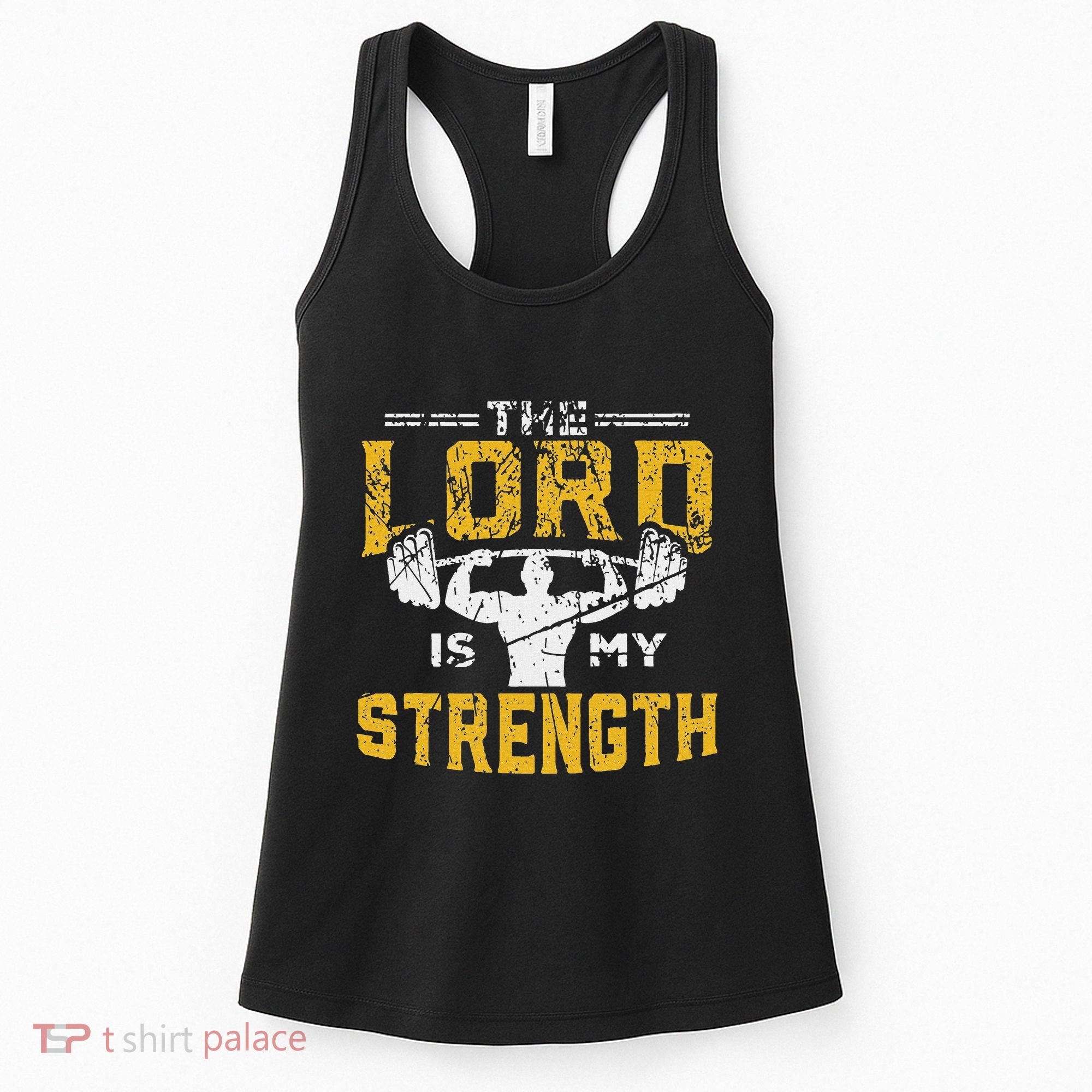 Jesus Workout The Lord Is My Strength Christian Gym Women's Tank Top