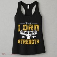 Jesus Workout The Lord Is My Strength Christian Gym Women's Tank Top thumb 3