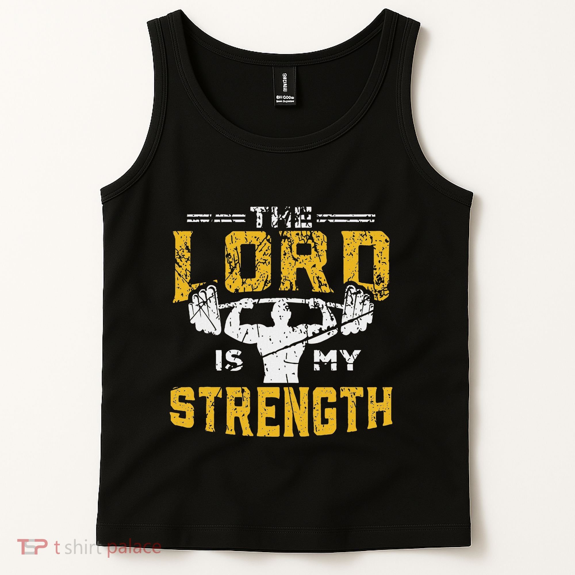 Jesus Workout The Lord Is My Strength Christian Gym Tank Top