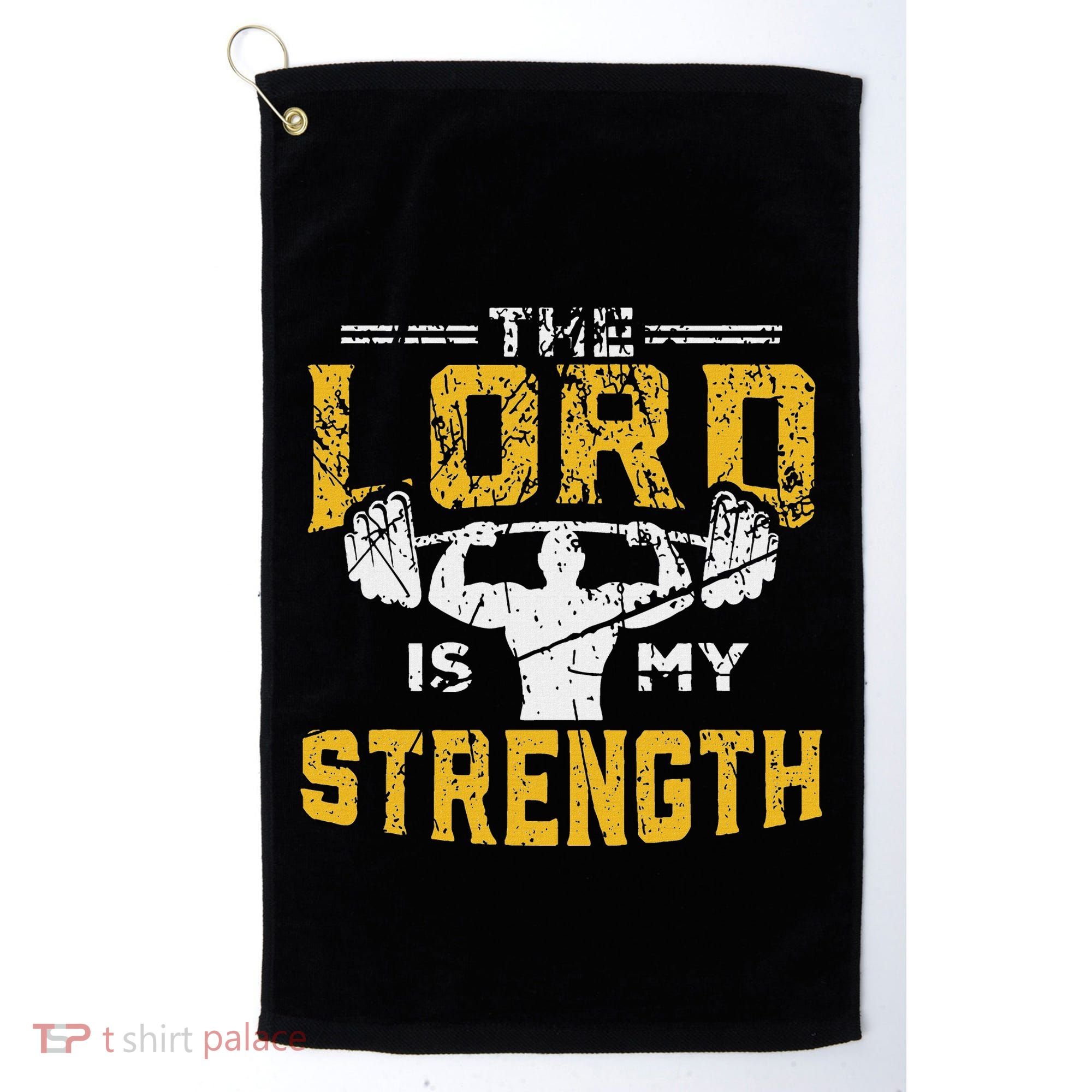 Jesus Workout The Lord Is My Strength Christian Gym Golf Towel